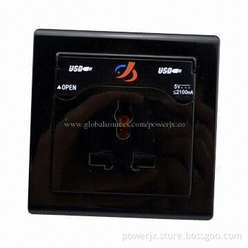 Power Supply, USB Wall Power Socket, Used for iPhone and iPad, 110 to 250V Voltage